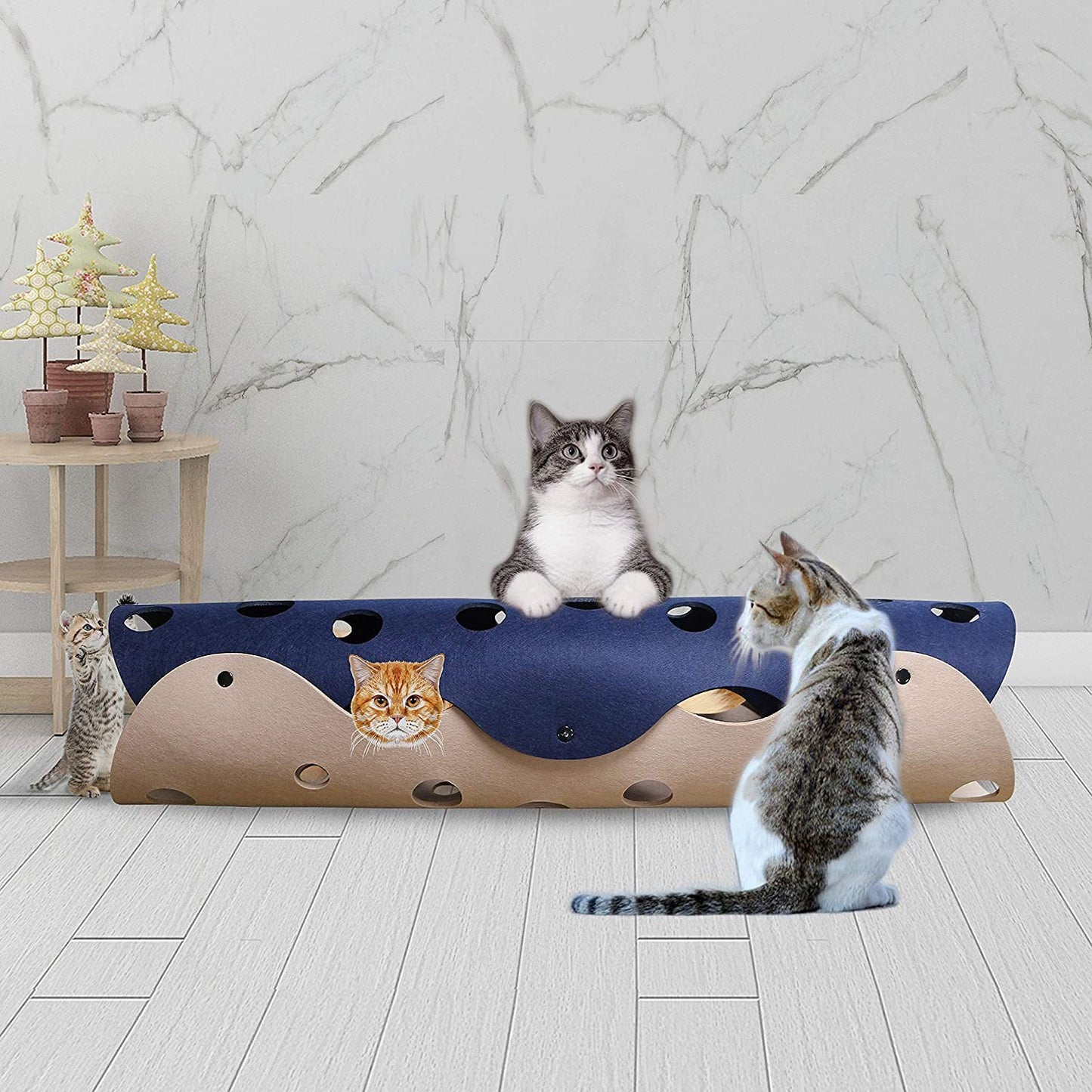 Felt Cat Tunnel Toy , Endless Fun for Kitties