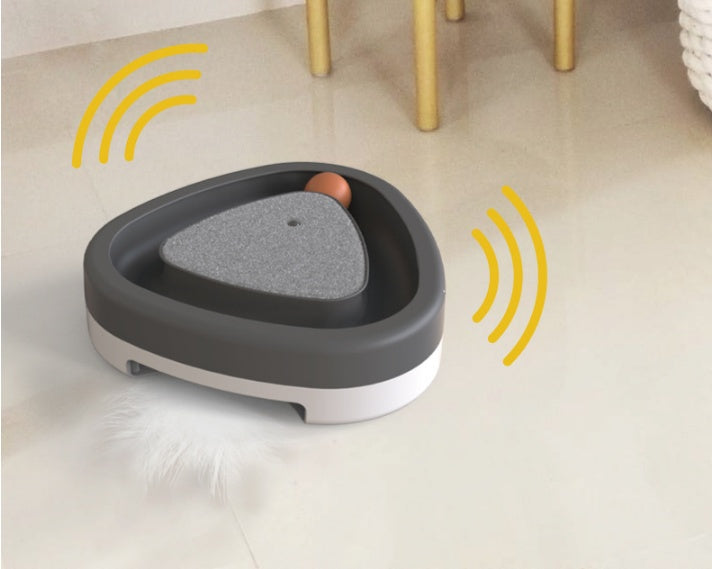 Smart Cat Toy , Spinning Triangle with Scratcher