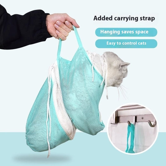 Safe & Cozy Cat Grooming Sack for Calm Care