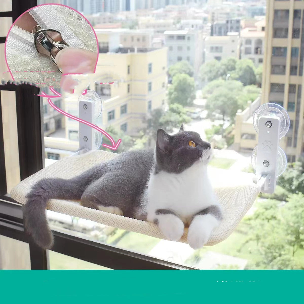 Sunny Cat Window Seat – Strong Suction Cup Hammock
