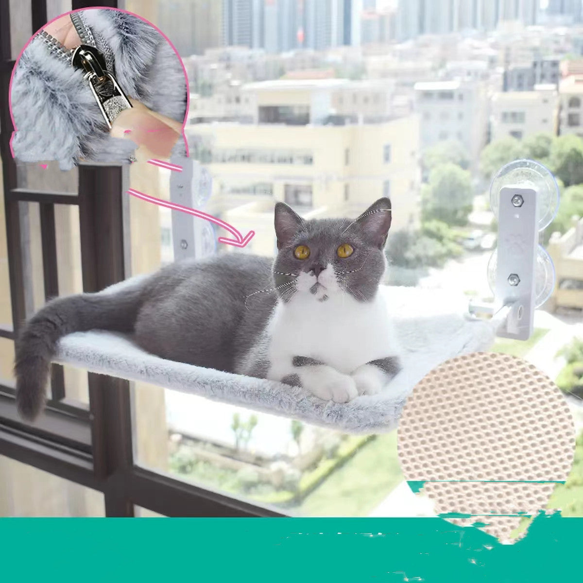 Sunny Cat Window Seat – Strong Suction Cup Hammock