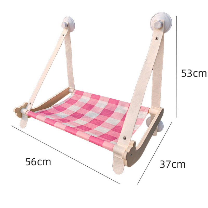 Wooden Cat Hammock – Cozy Sun Seat Bed for Pets