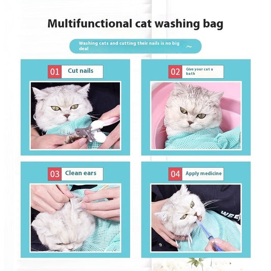 Safe & Cozy Cat Grooming Sack for Calm Care